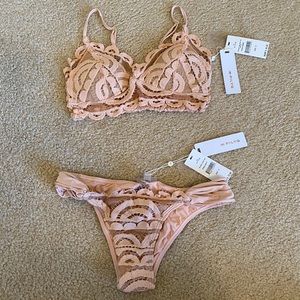 NWT Pily Q light pink swimsuit- size S